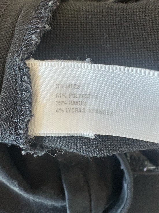 GAP True Straight Black Work Pants Stretch Size 10 Long Office Professional - Picture 5 of 9